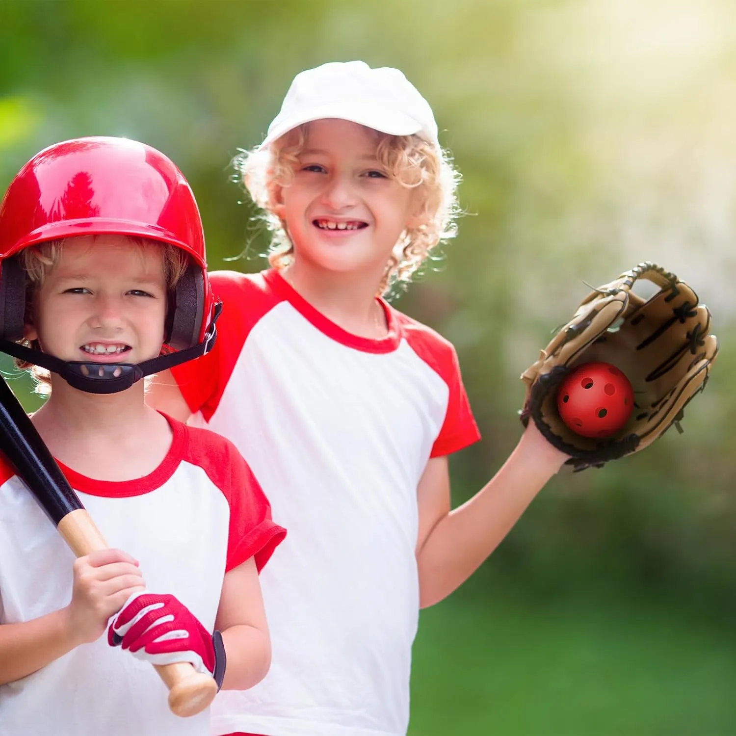 Tanlade 36 Pack Baseball Practice Balls Plastic Training Balls Lightweight Hollow Softballs with a Drawstring Bag for Hitting, Baseball Batting Training Indoor Outdoor Use