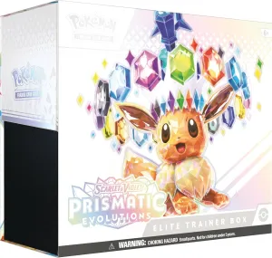 TCG: Scarlet & Violet—Prismatic Evolutions Elite Trainer Box (1 Full Art Promo Card, 9 Boosters & Premium Accessories)