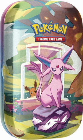 TCG: Scarlet & Violet—Prismatic Evolutions Mini Tin – Espeon (2 Booster Packs & 1 Coin)
