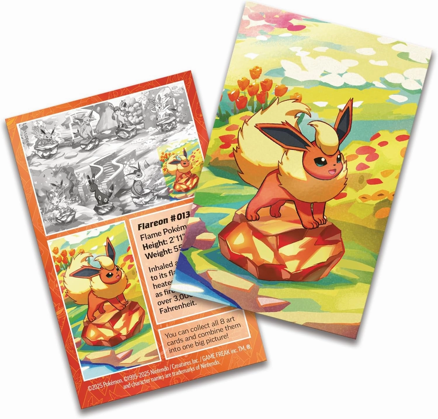 TCG: Scarlet & Violet—Prismatic Evolutions Mini Tin – Flareon (2 Booster Packs & 1 Coin)