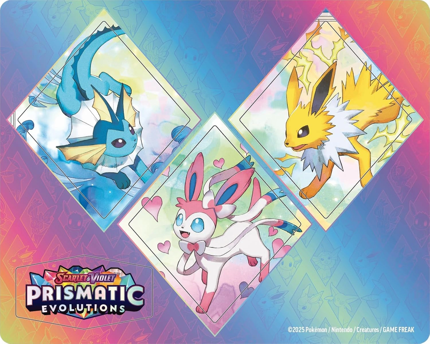 TCG: Scarlet & Violet—Prismatic Evolutions Tech Sticker Collection – Sylveon (1 Foil Promo Card & 3 Booster Packs)