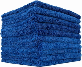 The Rag Company - Creature Edgeless Auto Detailing Towels (10-Pack) Professional 70/30 Blend, Dual-Pile Plush Microfiber, Buffing & Polishing, 420gsm, 16in x 16in, Royal Blue
