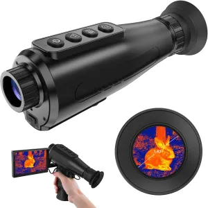 Thermal Monoculars - 384x288 Resolution, Thermal Imaging Monocular Thermal Optic for Hunting, 12H Thermal Vision Monoculars with Wi-Fi Hotspot/Sta