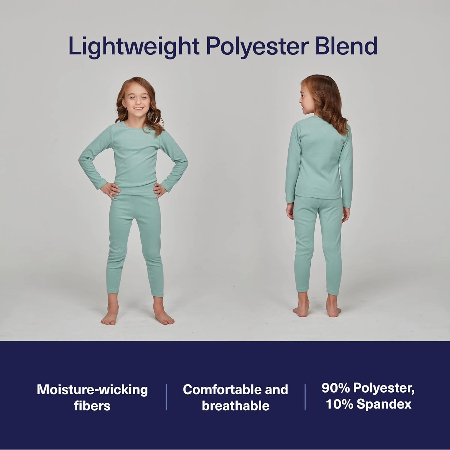 Thermal Underwear for Kids Girls Thermals Top & Bottom Set Long Underwear Base Layer Pajamas