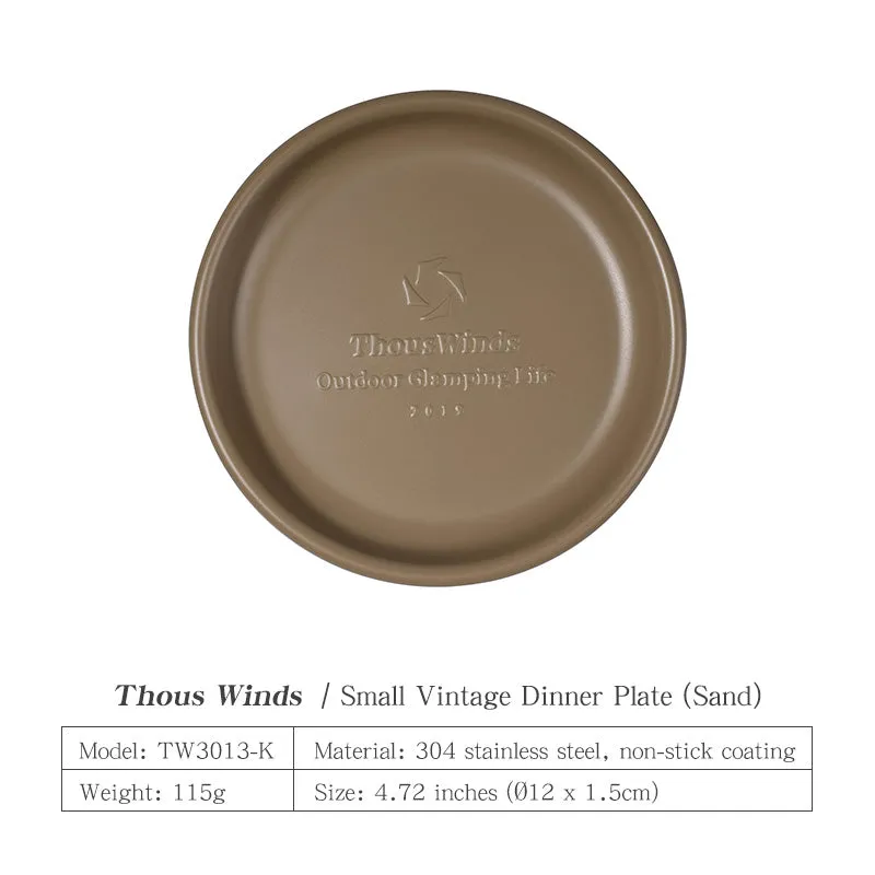 Thous Winds Small Vintage Dinner Plate - Khaki