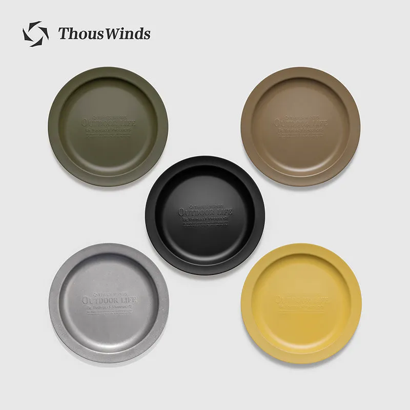 Thous Winds Small Vintage Dinner Plate - Olive Green