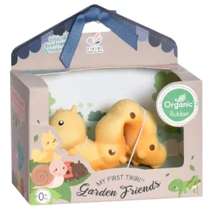 Tikiri Garden Animals - Caterpillar Teether and Rattle Toy, GIFT BOX