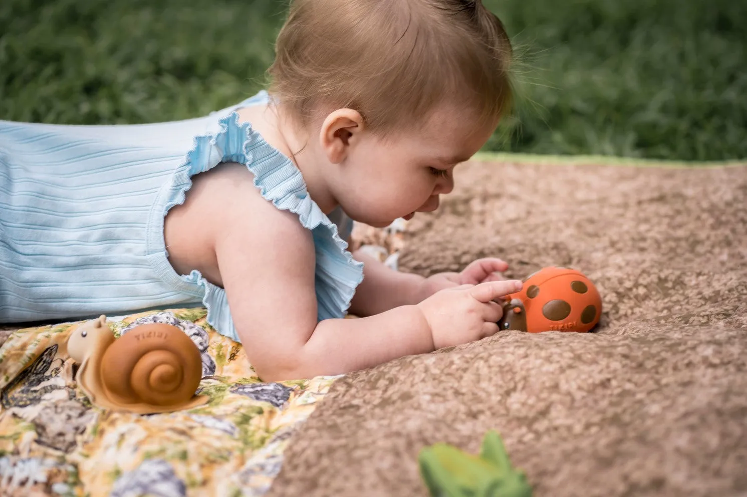 Tikiri Garden Animals - Ladybug Teether and Rattle Toy, GIFT BOX