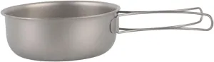 Titanium Frying Pan Cookware Lightweight Multifunctional with Folding Handle Camping Pan for Travel Backpacking Picnic Hiking, 700ML