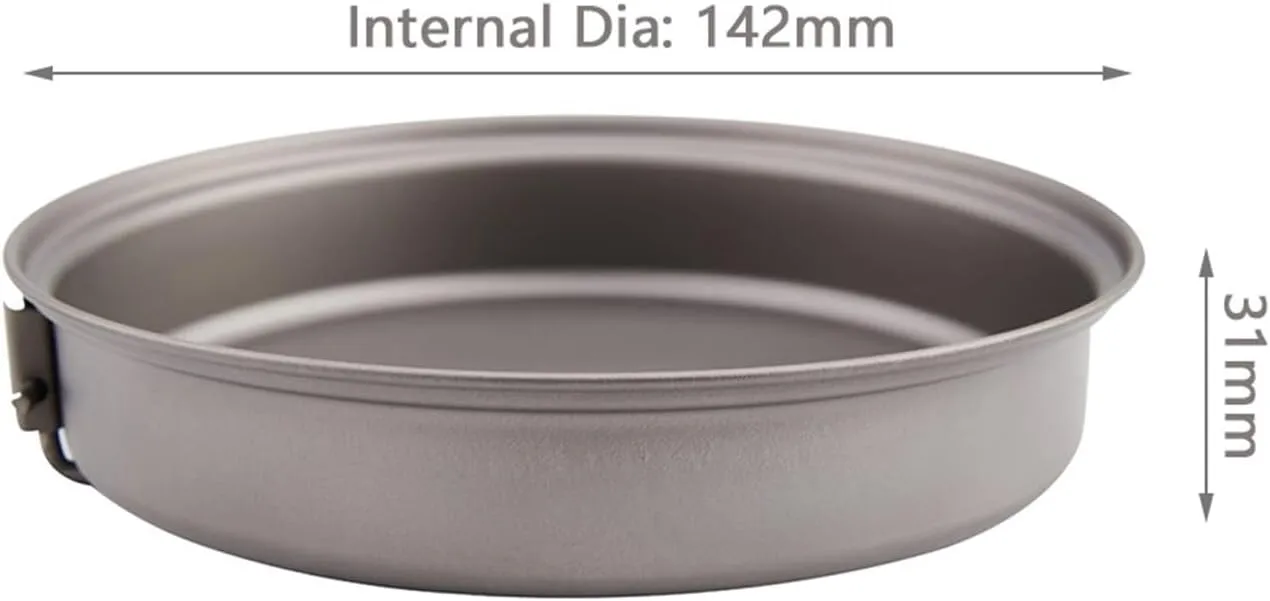 TITANIUM FRYING PAN Outdoor Camping Picnic Lightweight Equipment，Compatible For TOAKS Gear PAN-115 PAN-130 PAN-145(PAN-115)