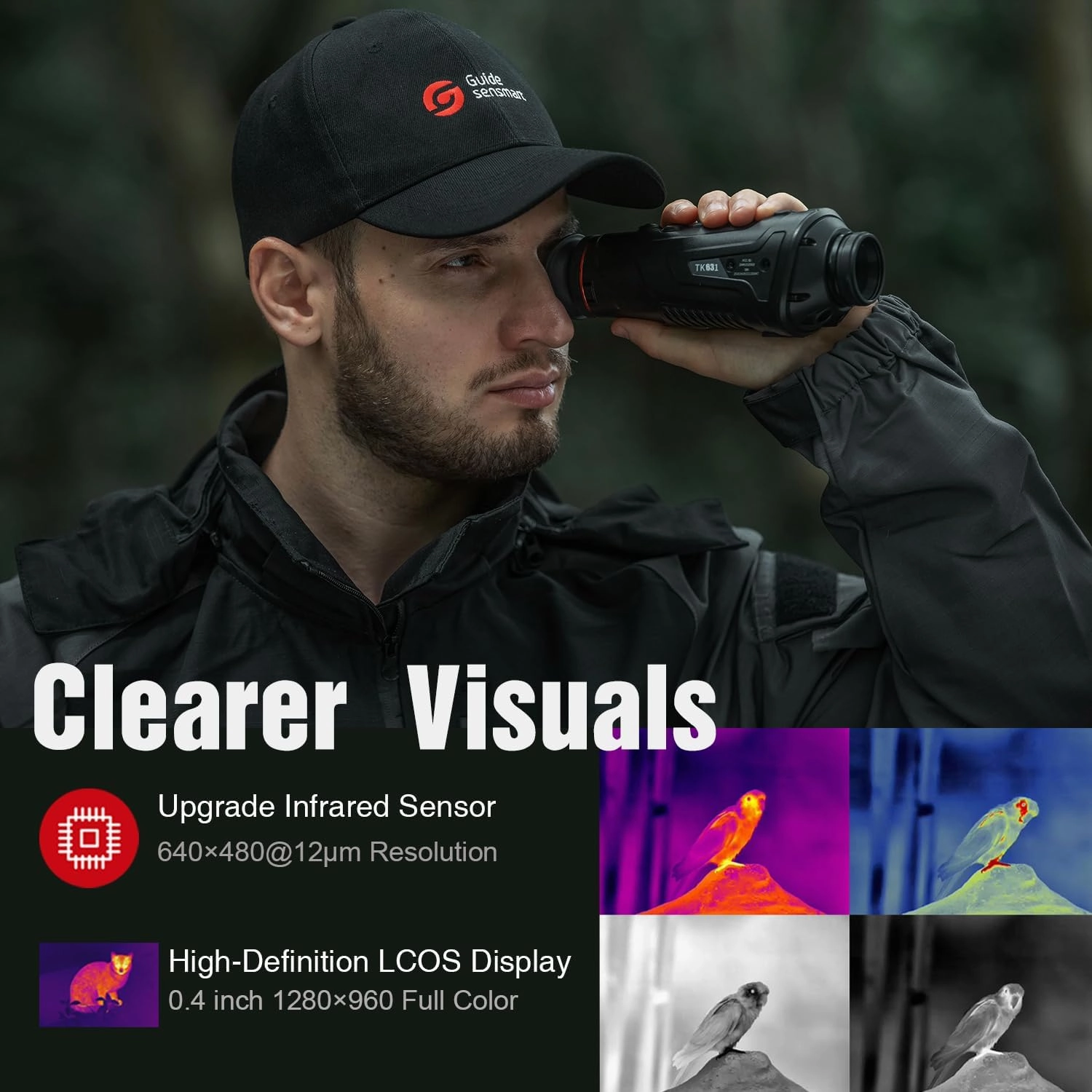 TK Series Thermal Vision Monocular for Night Hunting - Compact Camera for Wildlife Viewing, Hunting & Outdoor