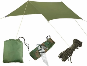 TOPIND Rain Fly Tarp Portable Lightweight Waterproof 10x9.5ft Multi-Function Camping Shelter Rain Tarp Fly Tent Tarp Shelter Sunshade,Mutil-Functional Tent Shelter for Outdoor Travel Picnic Hiking