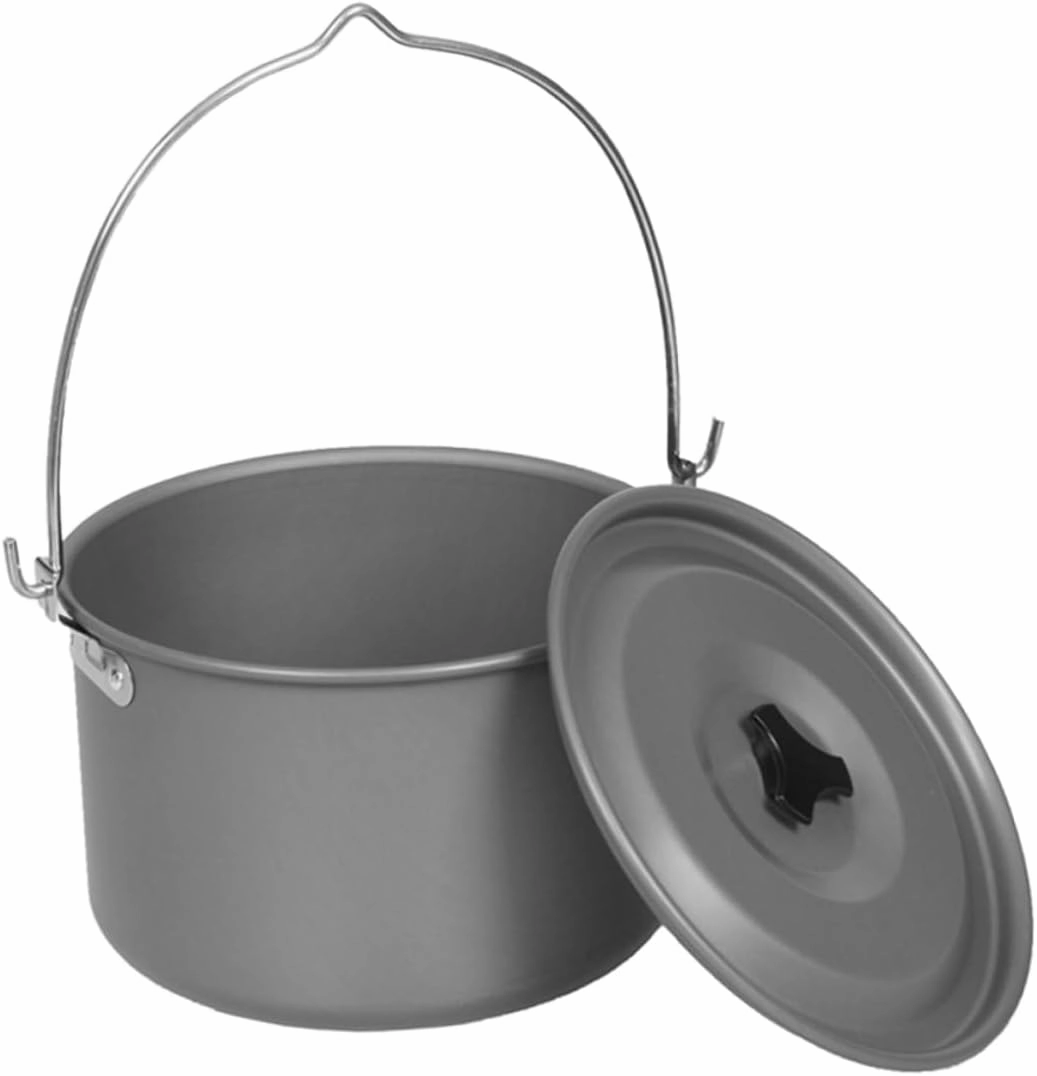 Totority Multipurpose Outdoor Cooking Pot Large Capacity Stew Pot for Camping BBQ and Picnics