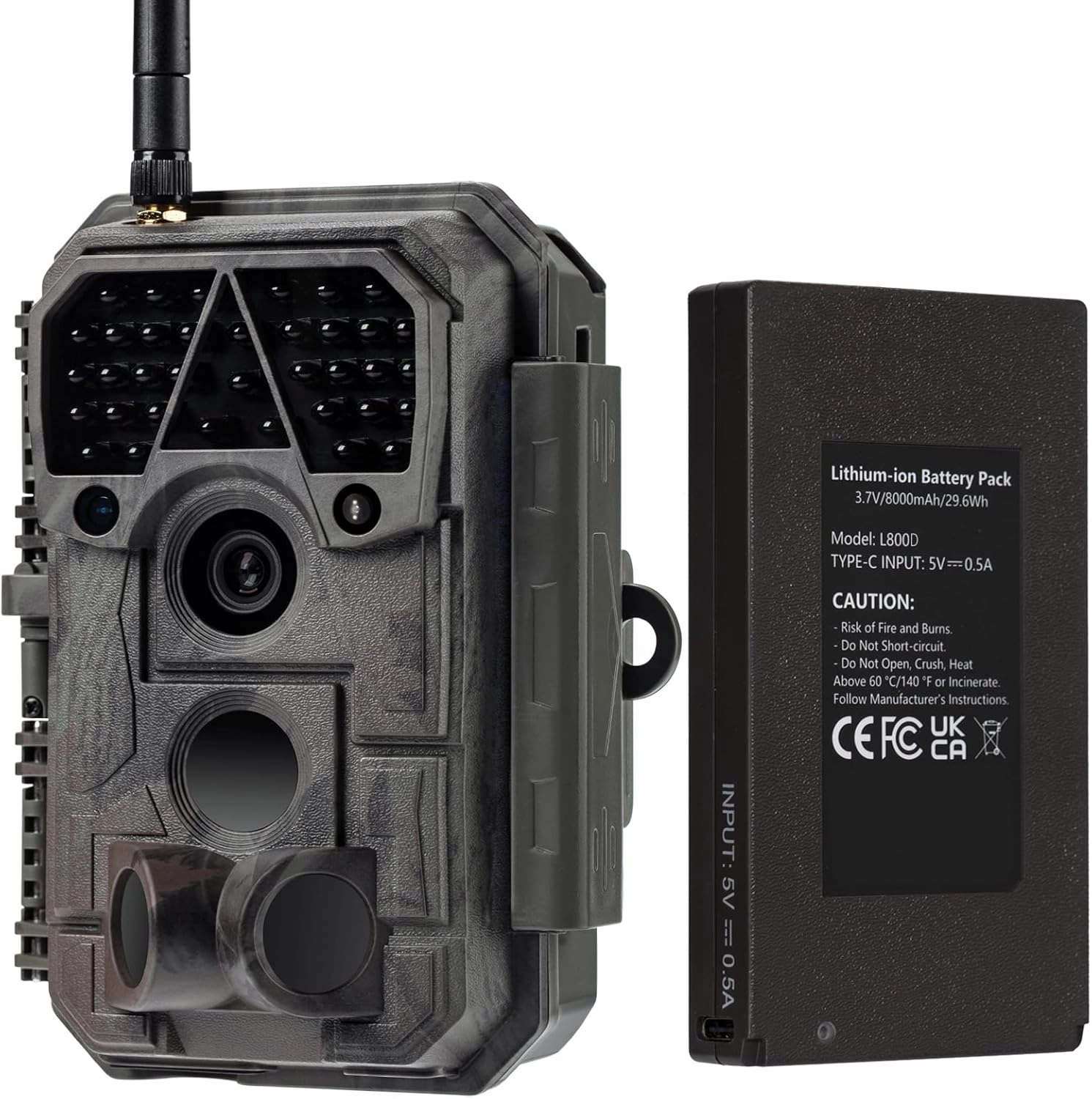 Trail Camera WiFi Bluetooth, Rechargeable, 48MP 1296p, Fast 0.1s Trigger Speed Motion Activated, No Glow Night Vision