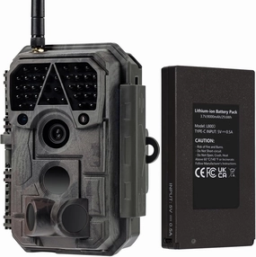 Trail Camera WiFi Bluetooth, Rechargeable, 48MP 1296p, Fast 0.1s Trigger Speed Motion Activated, No Glow Night Vision