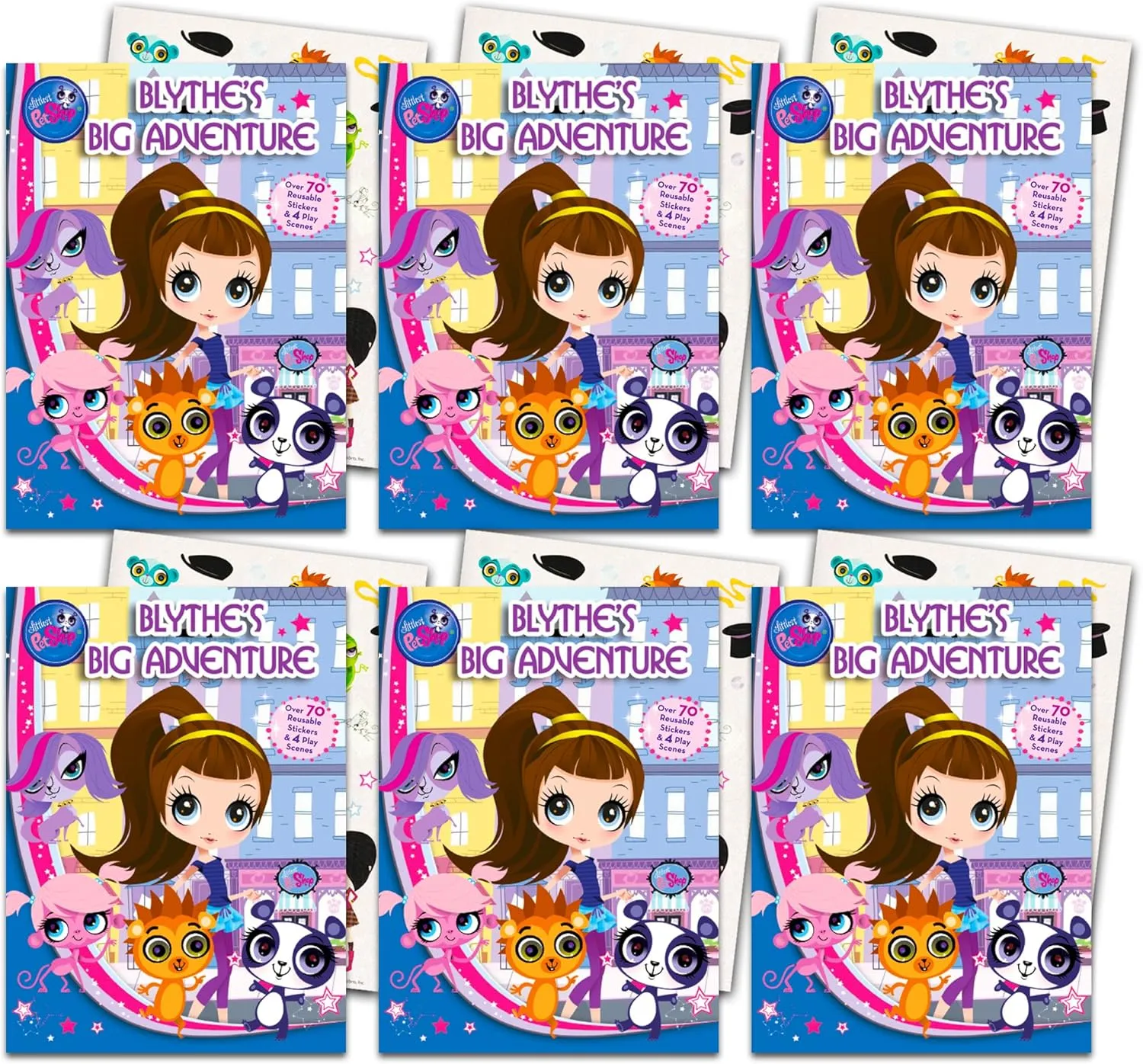 Trends International Littlest Pet Shop Party Favors Pack - 6 Activity Books with Stickers (Littlest Pet Shop Coloring Book)
