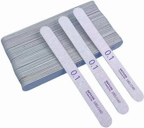 Trim Nail Files, 2 Count-Double Face Finger Deck with 100/180 / 240 Sand-Buffer, Emery Board Nail Pedicure Tool and Nail Buffer Files (50 Package, 180/240 gransize)