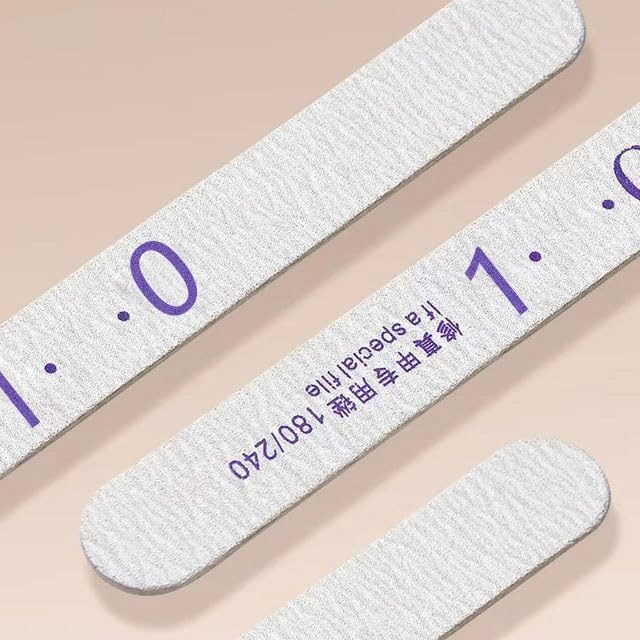 Trim Nail Files, 2 Count-Double Face Finger Deck with 100/180 / 240 Sand-Buffer, Emery Board Nail Pedicure Tool and Nail Buffer Files (50 Package, 180/240 gransize)
