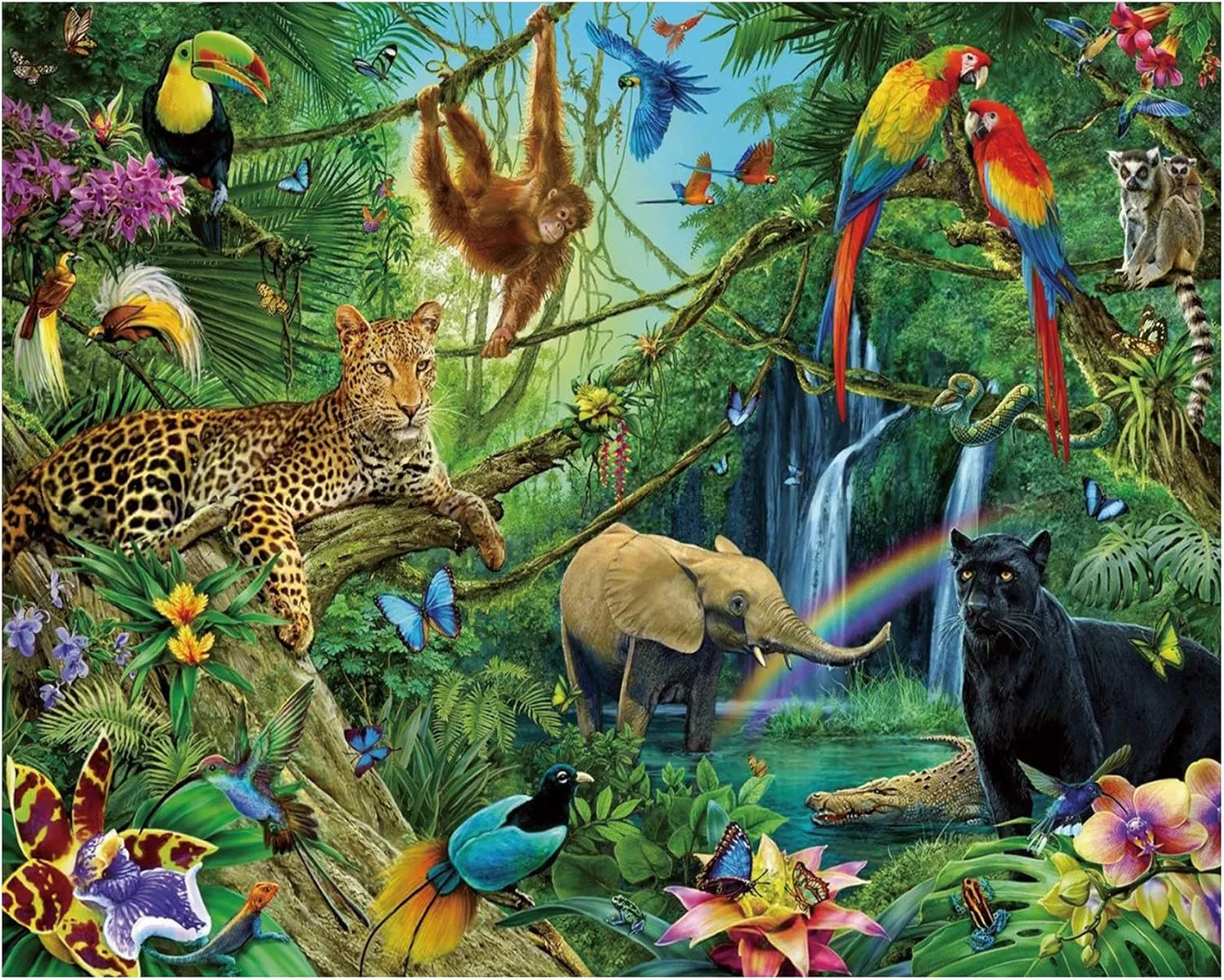 Tropical Rain Forest Adventure Scenic Backdrop Large Banner Photography Studio Fabric Background Photobooth Prop 7x6feet #2191