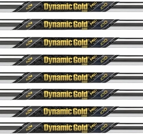 TRUE TEMPER Dynamic Gold MID 100 Iron Shafts 5-PW, Set of 6 Shafts - .355 Taper Tip (Choose Flex)