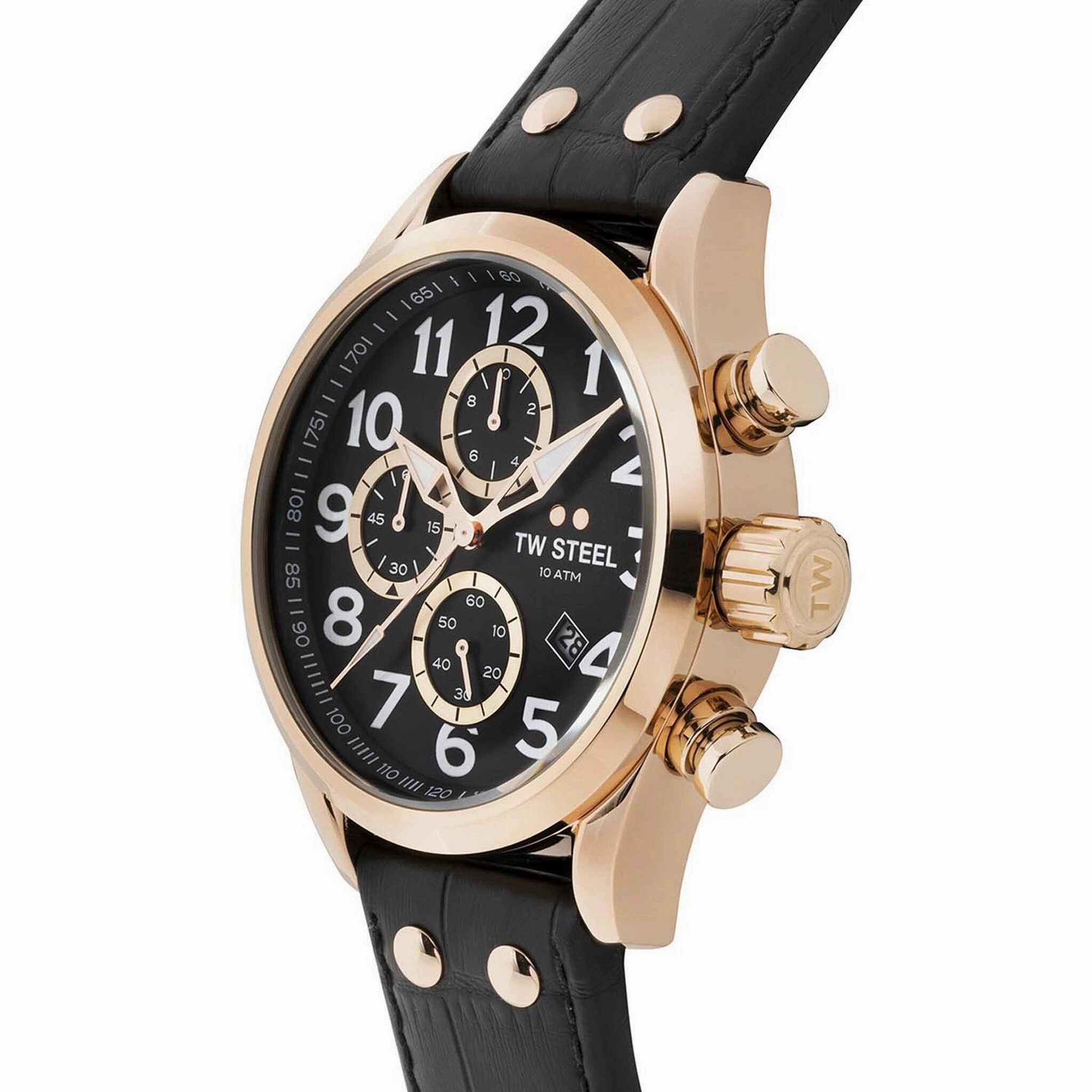 TW Steel Volante 48mm Chronograph Black Leather