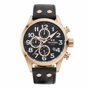 TW Steel Volante 48mm Chronograph Black Leather
