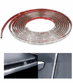 Ultra shiny textured sticker for exteriors and interiors of the car.