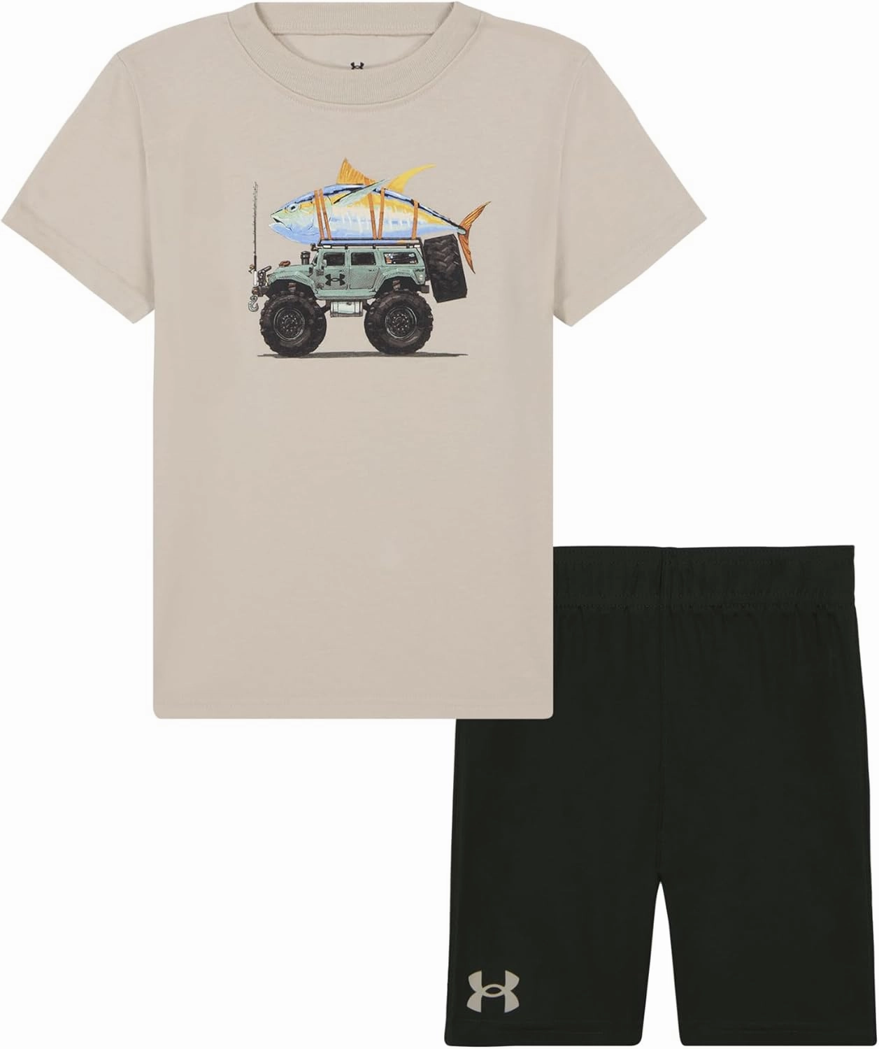 Under Armour Boys Sleeve Tee and Short Set, Lightweight and Breathable