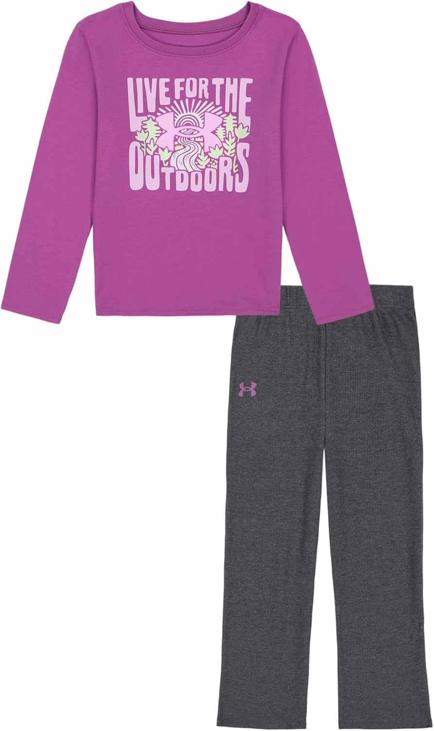 Under Armour girls Hoodie Set, Bottoms & Hoodie, Lightweight & Relaxed Fit