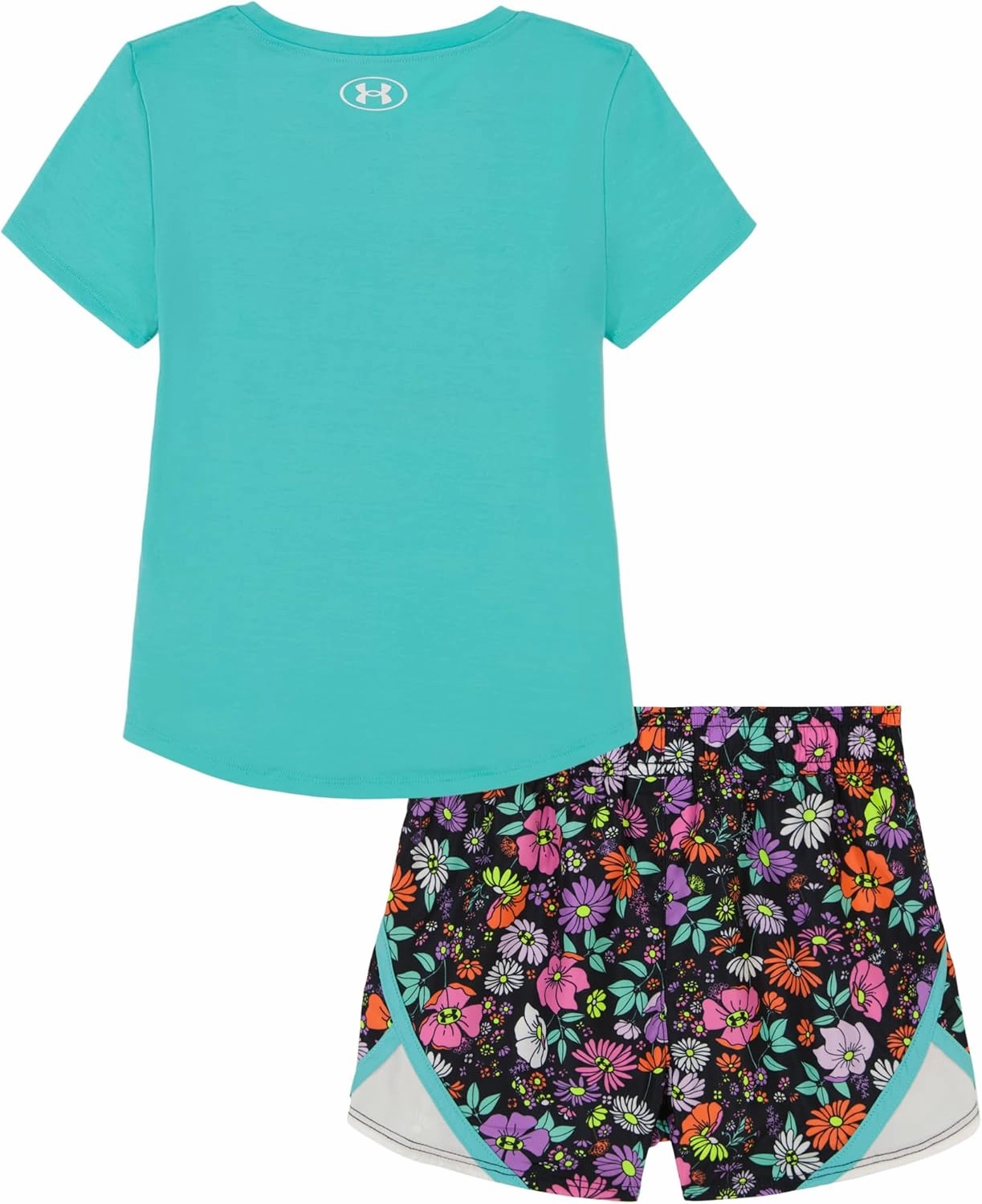 Under Armour girls Short Sleeve Shirt and Shorts Set, Durable Stretch and Lightweight