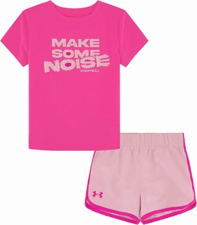 Under Armour girls Short Sleeve Tee & Short Set