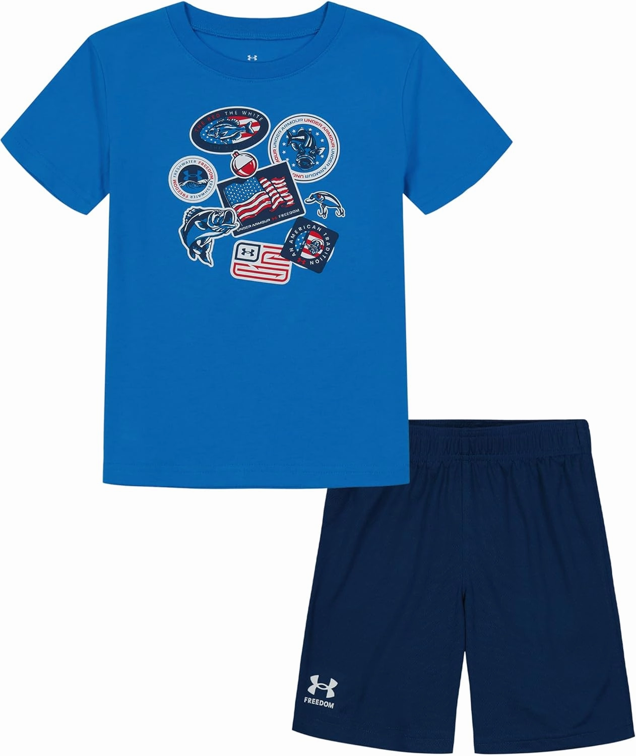 Under Armour mens Short Sleeve Tee and Short Set, Lightweight and Breathable