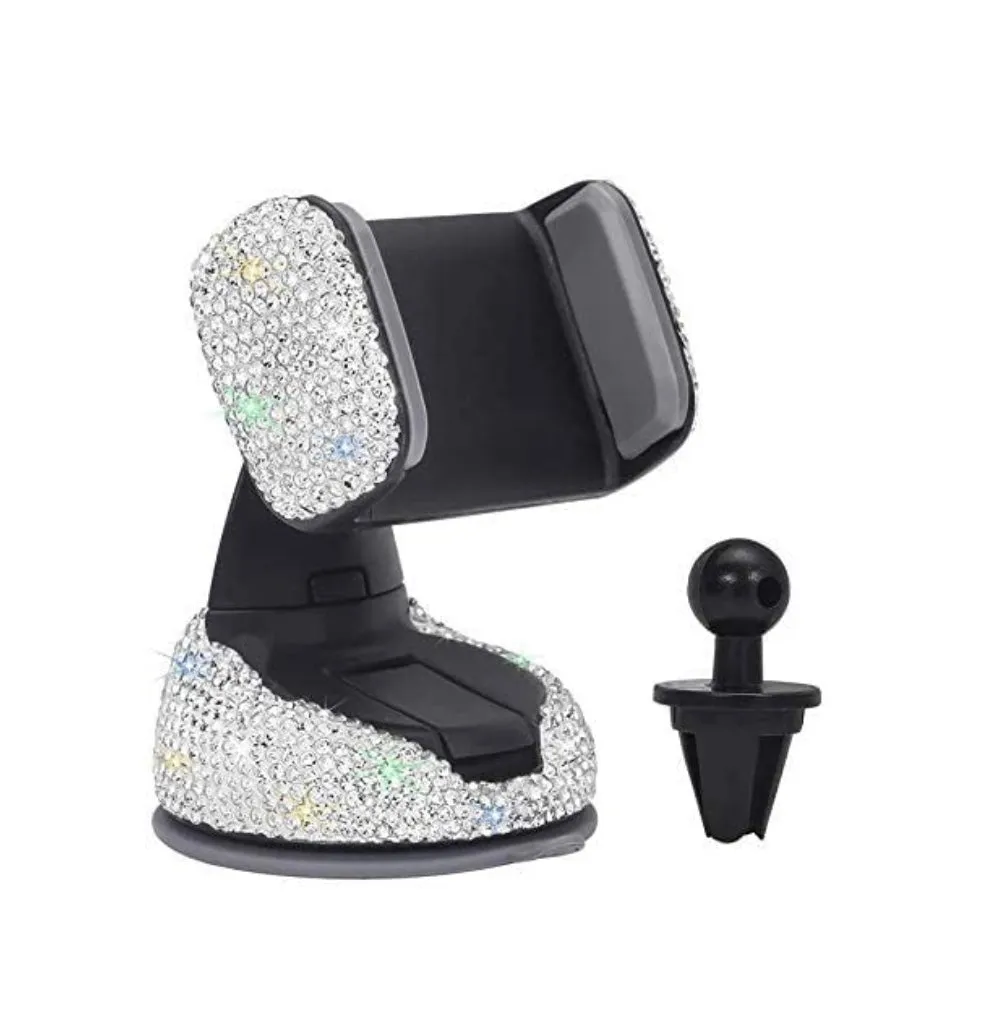 Universal Car Phone Holder, 360° [Adjustable and Stable] Universal Car Glass Mount, Windshield, Car Air Vent Mount, Car Accessories for Women and Girls (Colorful)