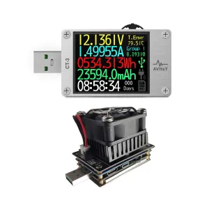 USB Power Meter USB 3.1 Tester Digital Multimeter Current Tester Voltage Detector Lua Interpreter Integrated DC 26V 6A PD 2.0/3.0 QC 2.0/3.0/4.0 pps Trigge… (CT3 SM-LD-00)