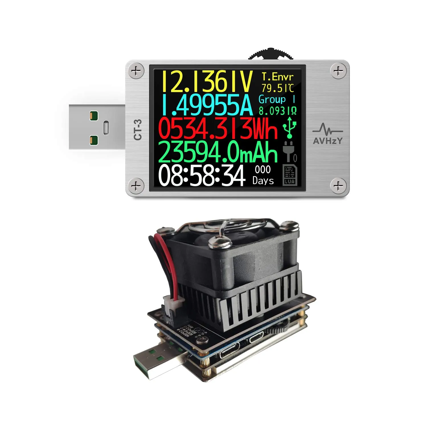 USB Power Meter USB 3.1 Tester Digital Multimeter Current Tester Voltage Detector Lua Interpreter Integrated DC 26V 6A PD 2.0/3.0 QC 2.0/3.0/4.0 pps Trigge… (CT3 SM-LD-00)