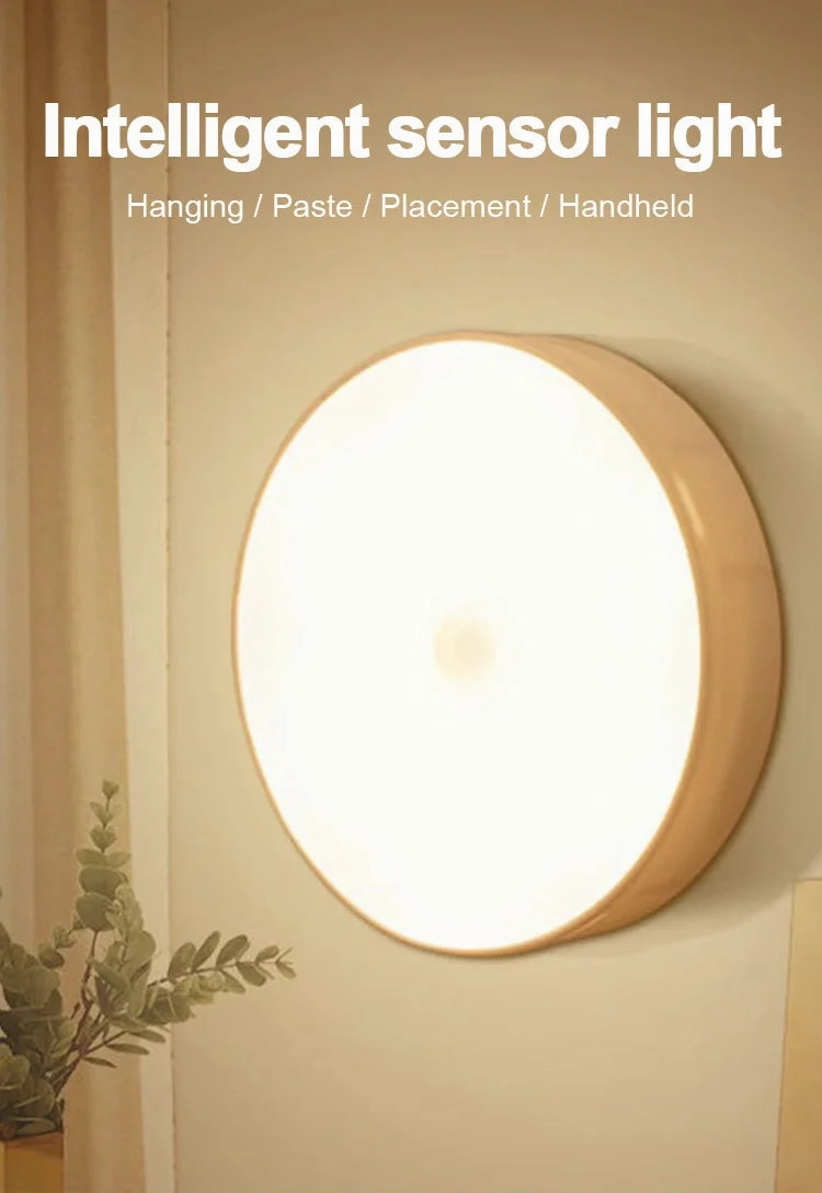 USB Rechargeable PIR Motion Sensor LED Night Light for Closet, Cabinet, Wardrobe, Staircase, Kitchen