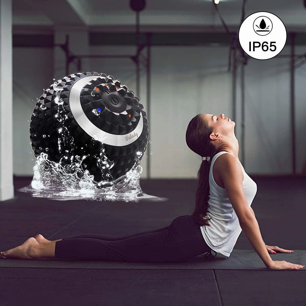 Vibrating Massage Ball 4-Speed High-Intensity Fitness Yoga Massage Roller, Relieving Muscle Tension Pain & Pressure Massaging Balls (Black)