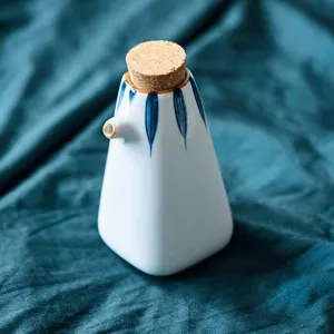 Vinegar Bottle Anti-Leakage, Handcrafted Ceramic Olive Oil Or Vinegar Bottle Dispenser 250ML, Condiment Dispenser, Vinegar, Soy Sauce, 2 Pieces (Color : C) (C) (B)