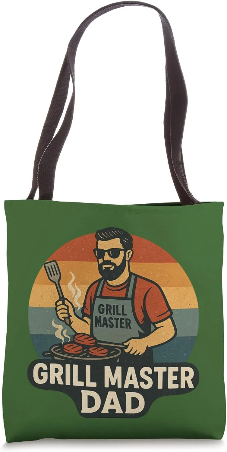 Vintage BBQ Dad Cooking Retro Humor Backyard BBQ father Day Tote Bag