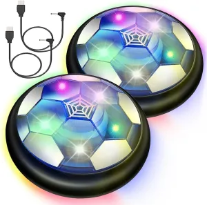 VNVDFLM Hover Soccer Balls Toys for Kids Football Toys for Boy Gifts 2Pcs Ball with LED Light Soccer Game for 3-12 Year Old Indoor Outdoor Play Birthday Gifts for Boy and Girls（ 2Pcs Ball ）