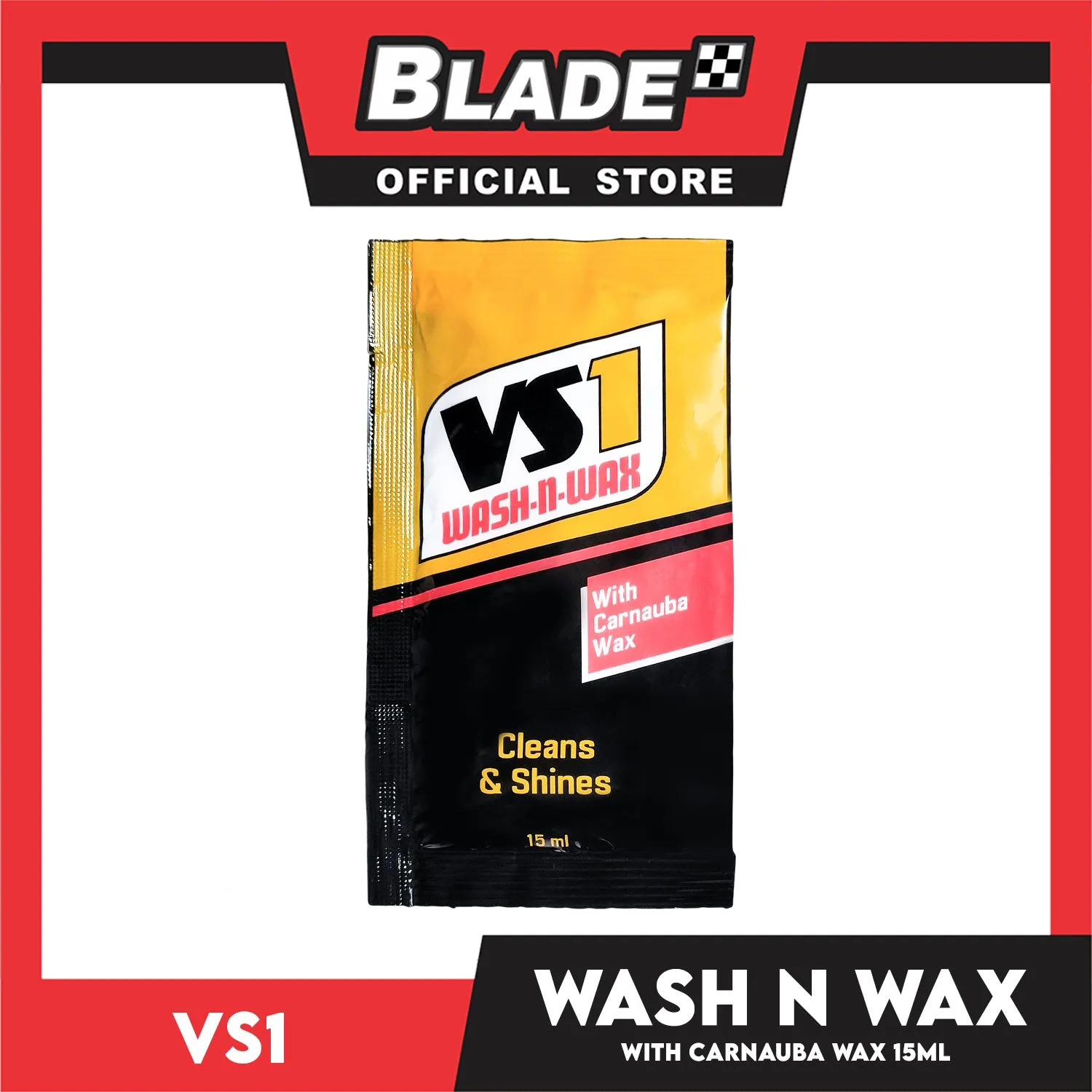 VS1 Wash And Wax 15ml Sachet For Car And Motorcycle