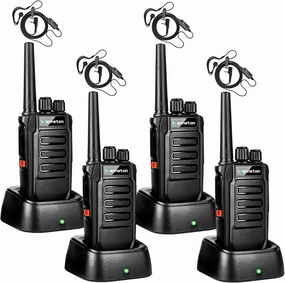 walkie talkies for Adults Long Range,One-Key decoding Copy Frequency,walkie Talkie Compatible with Most Portable Handle Two Way radios 205 Privacy Codes, VOX, Scan, programmable(4 Pack)