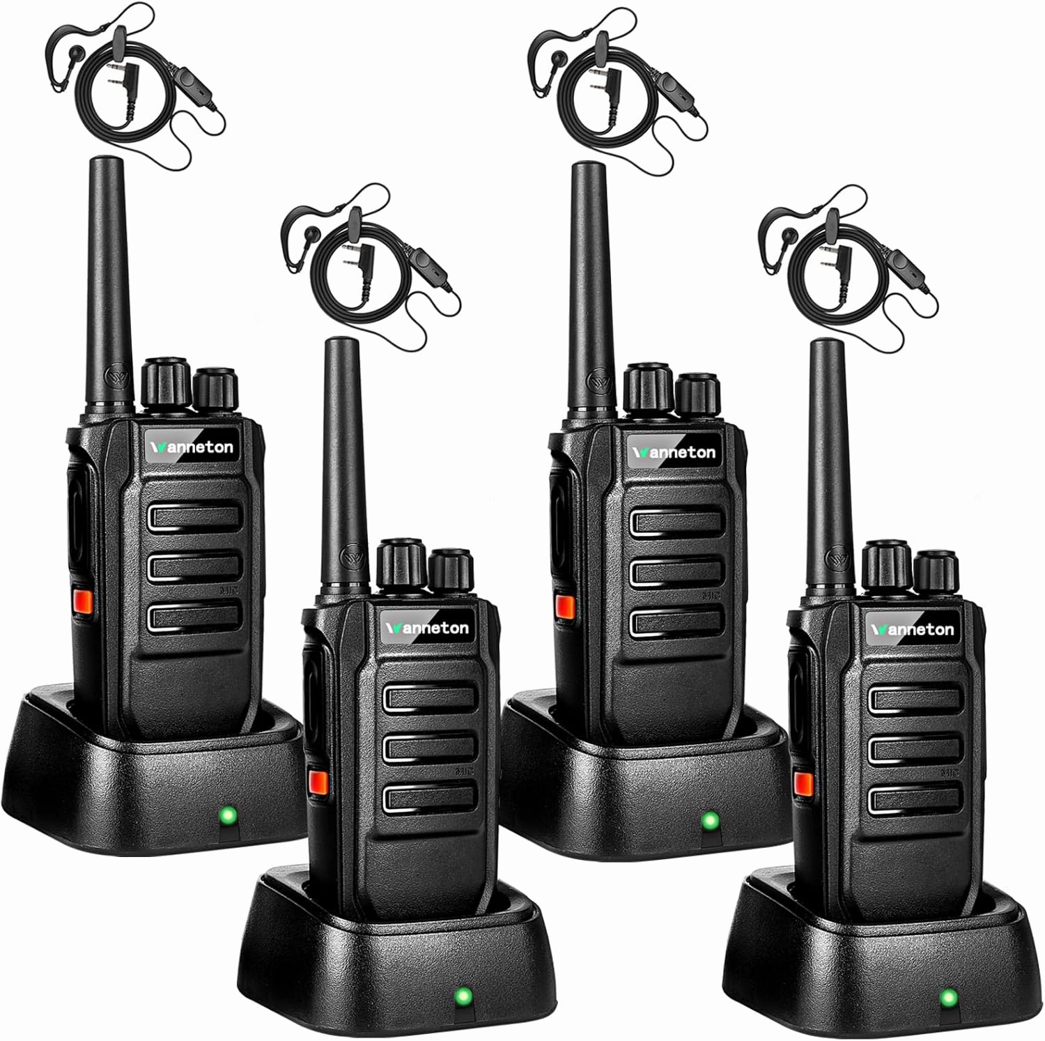 walkie talkies for Adults Long Range,One-Key decoding Copy Frequency,walkie Talkie Compatible with Most Portable Handle Two Way radios 205 Privacy Codes, VOX, Scan, programmable(4 Pack)
