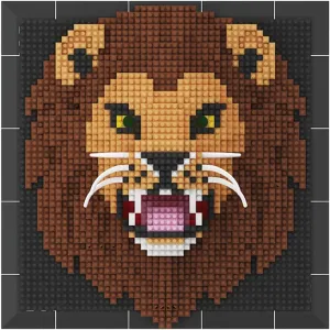 Wall Art Lion Building Blocks Set; A Wall Decor Set for Adults Who Love Creative Hobbies(1700  Pieces) Suitable for Adults