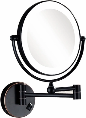 Wall Mounted Makeup Mirror, Portable Vanity Mirror with Lights, Cosmetic Mirror Magnification, Swivel Rechargeable Detachable Easy to Install, for Bathroom Bedroom