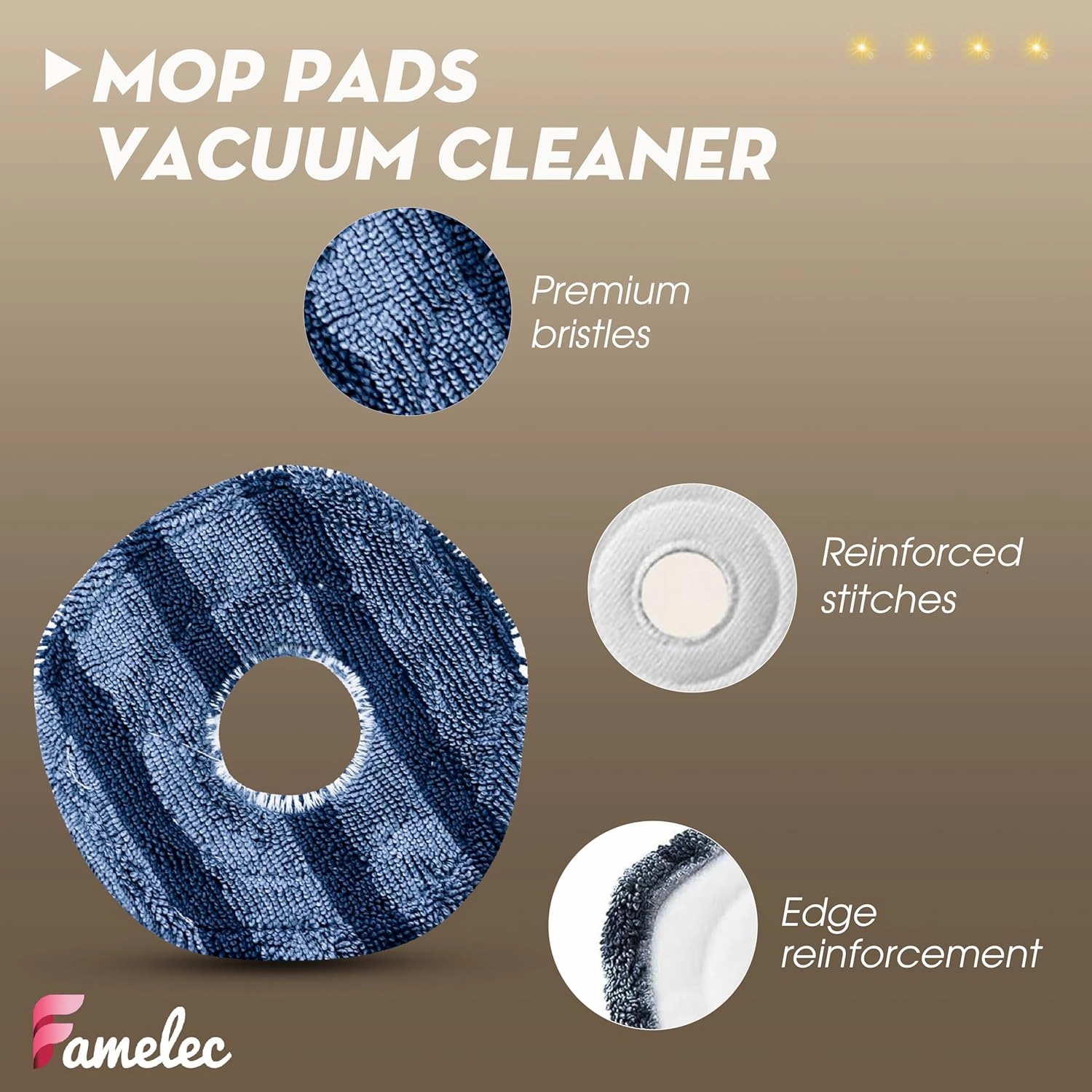 Washable Vacuum Mop Cloths Compatible with Eufy X10 Pro Omni and X9 Pro Robot Vacuum, Washable and Reusable Soft Mopping Pad for Eufy Robot Vacuums Cleaner Replacement Parts & Accessories