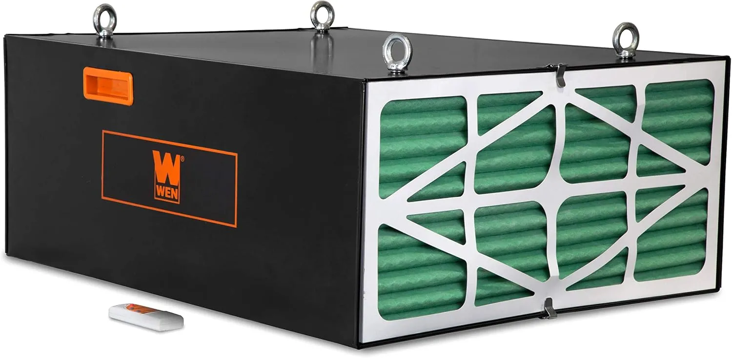 WEN AF1270 4.2-Amp 3-Speed Remote-Controlled Industrial-Strength Air Filtration System (750/950/1270 CFM) , Black