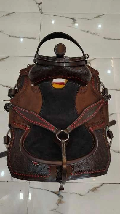Western Barrel Racing Horse Saddle Wooden Tree Handmade Premium Leather Comfort Horse Trail Equestrian Tooled Carved Horse Riding Saddle Size: 10"-18 inches Seat Available, AS04