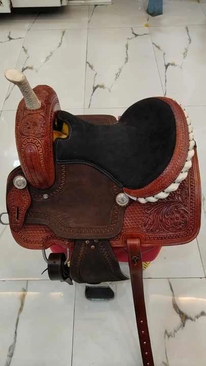 Western Barrel Racing Horse Saddle Wooden Tree Handmade Premium Leather Comfort Horse Trail Equestrian Tooled Carved Horse Riding Saddle Size: 10"-18 inches Seat Available, AS05