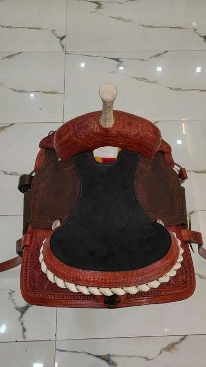 Western Barrel Racing Horse Saddle Wooden Tree Handmade Premium Leather Comfort Horse Trail Equestrian Tooled Carved Horse Riding Saddle Size: 10"-18 inches Seat Available, AS05
